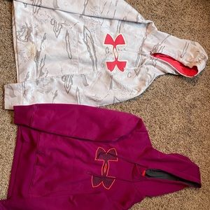 2 little girl under armour sweatshirts! Size small